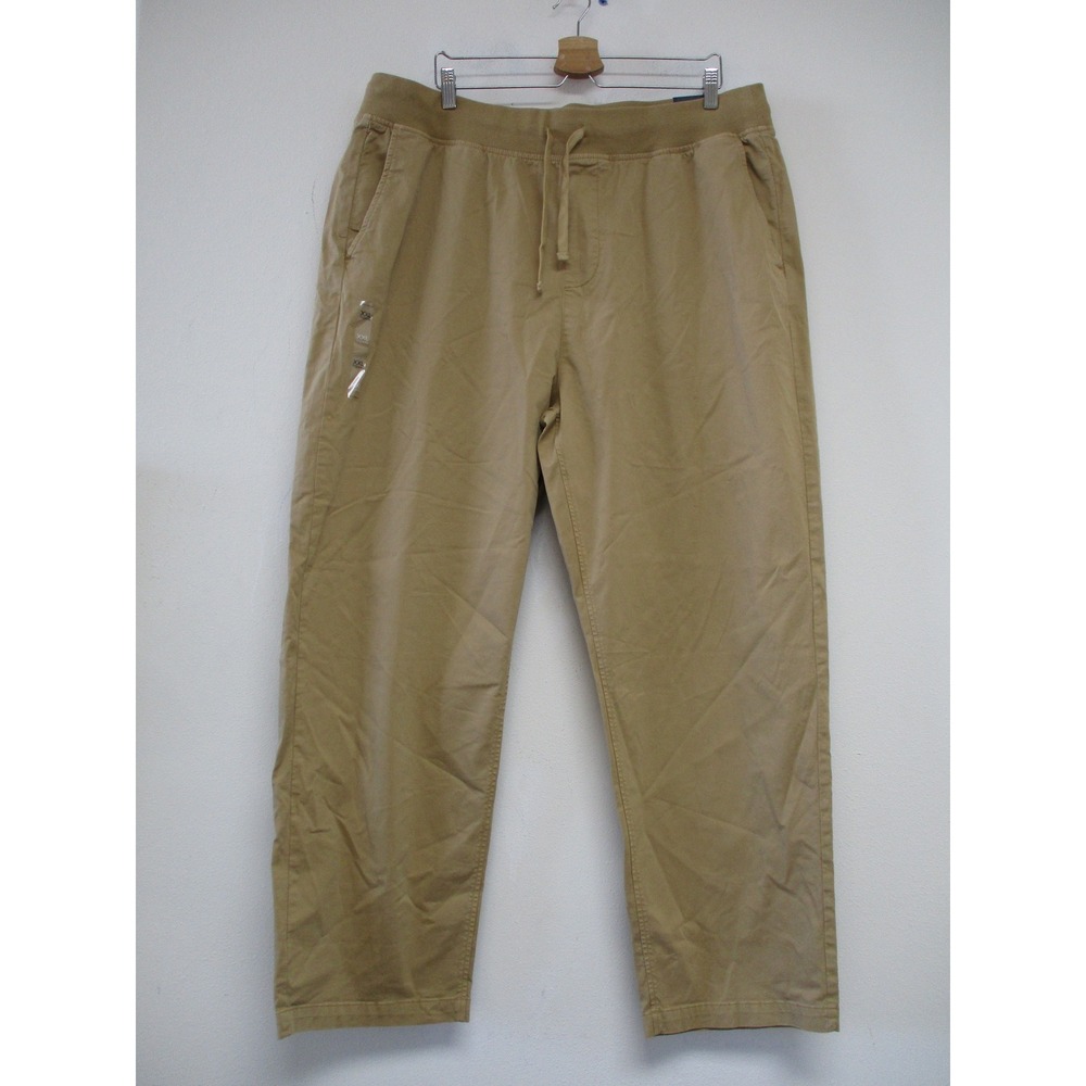 Tommy Hilfiger Pants Men XXL Tan THFlex Straight Elastic Waist Utility Pant